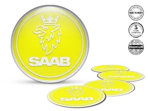 Saab Cupola Logo Bombata Perfetto Adesivo Ruota